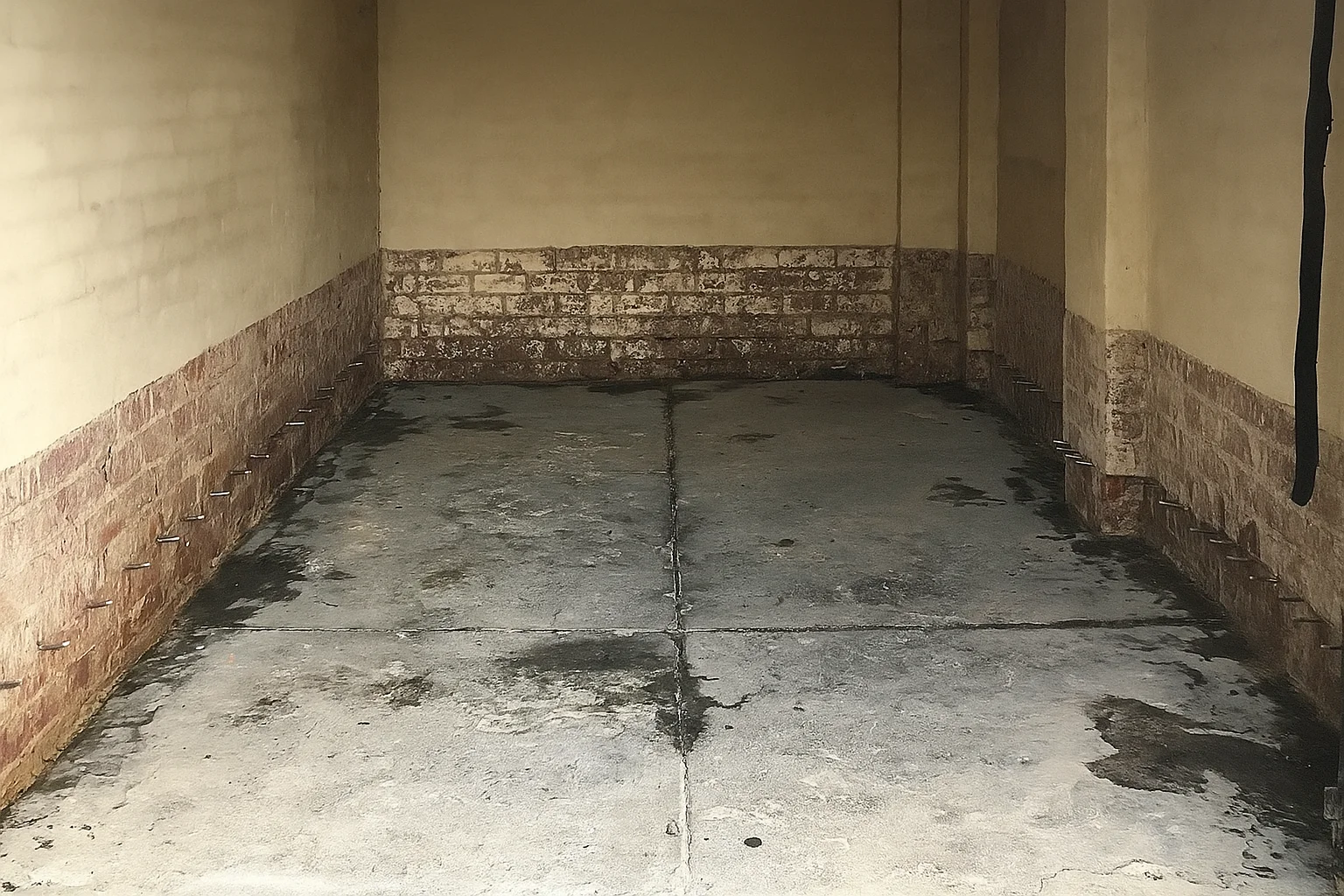 Garaj subteran în Băneasa după injecții cu rășini