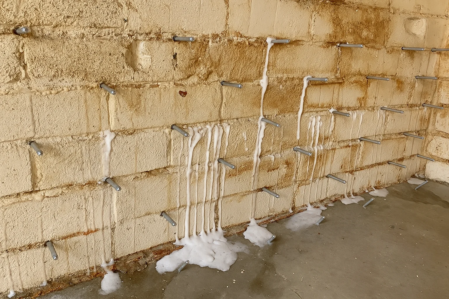 Injecții cu rașini poliuretanice în garaj Băneasa