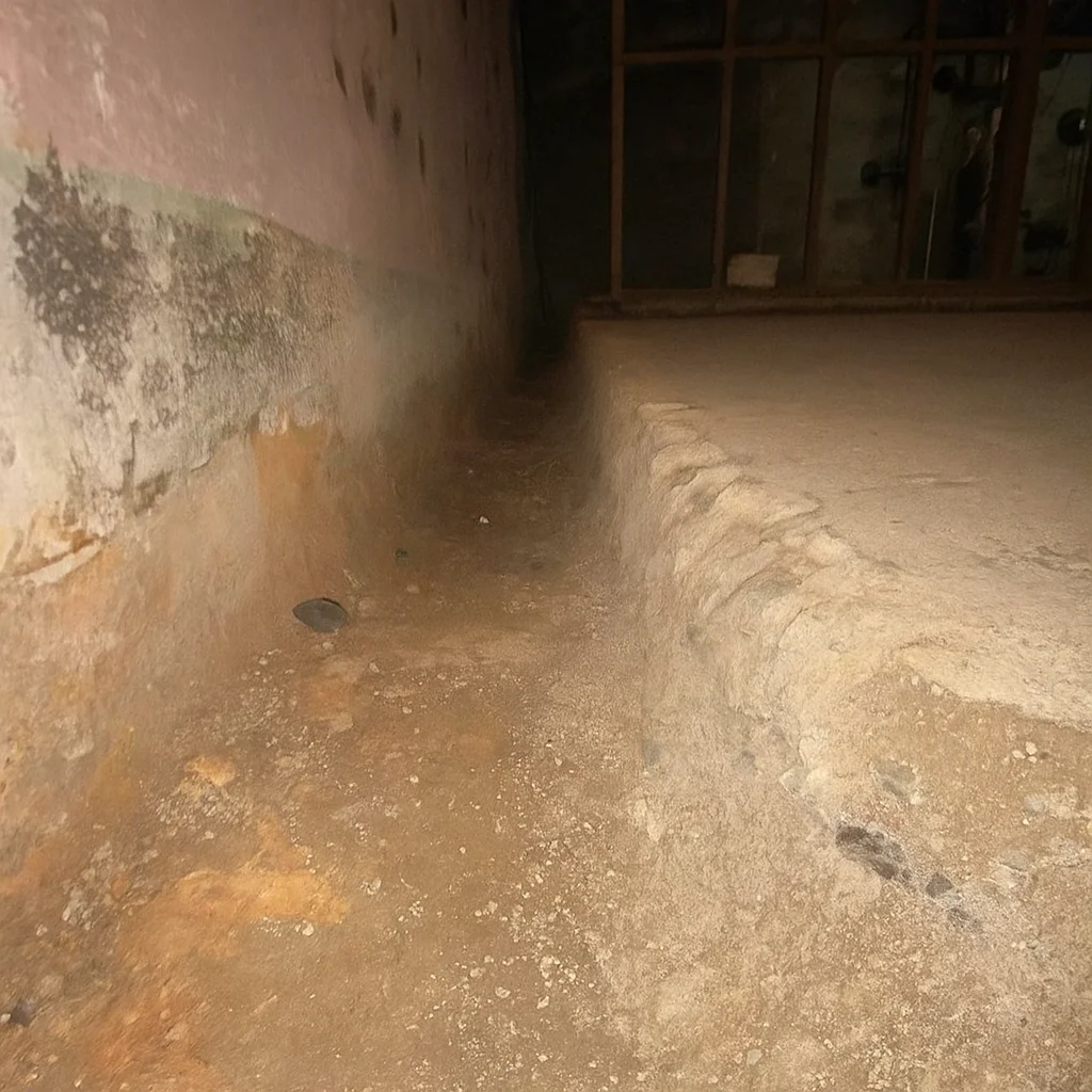 Subsol inundat în Drumul Taberei înainte de hidroizolație