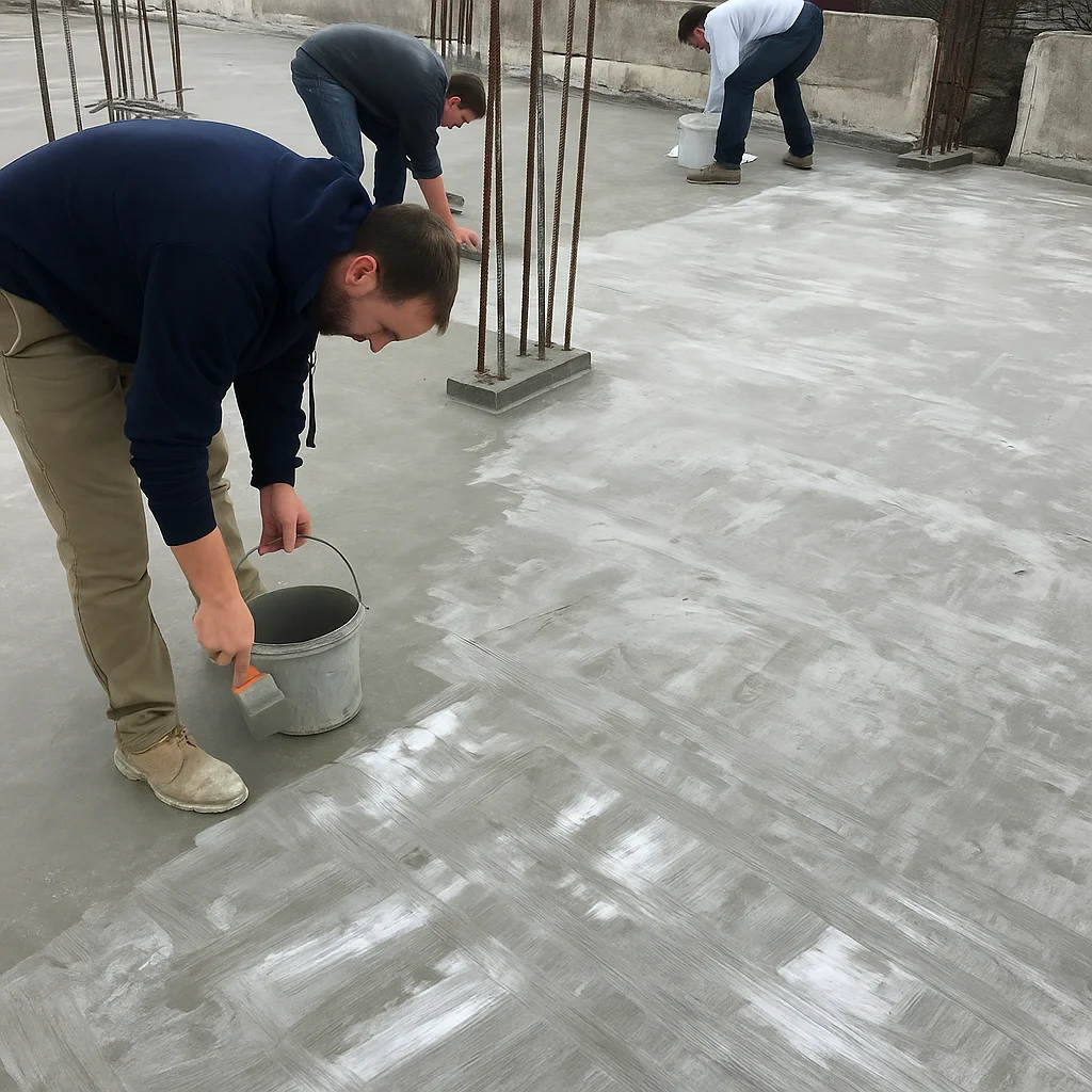 Aplicarea membranei PVC pe terasa din Pipera